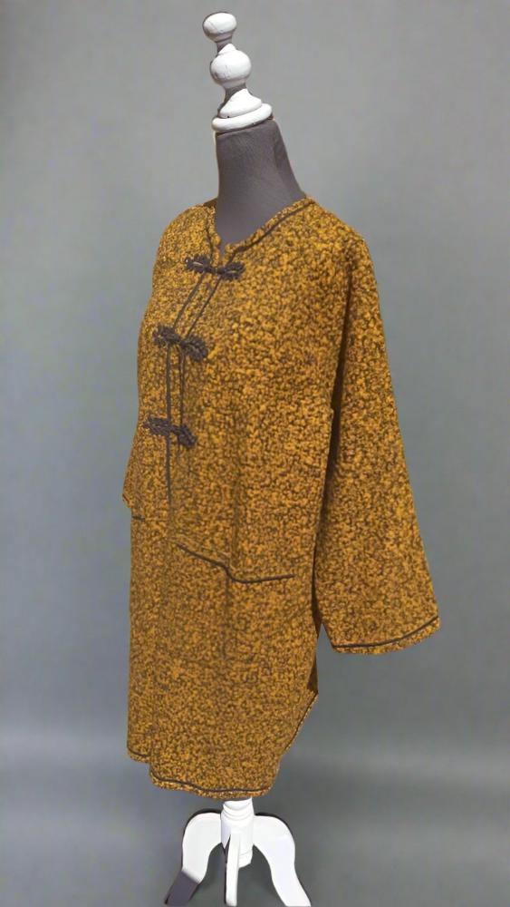 Winter ladies Mustard wool coat - Heritage Handmade