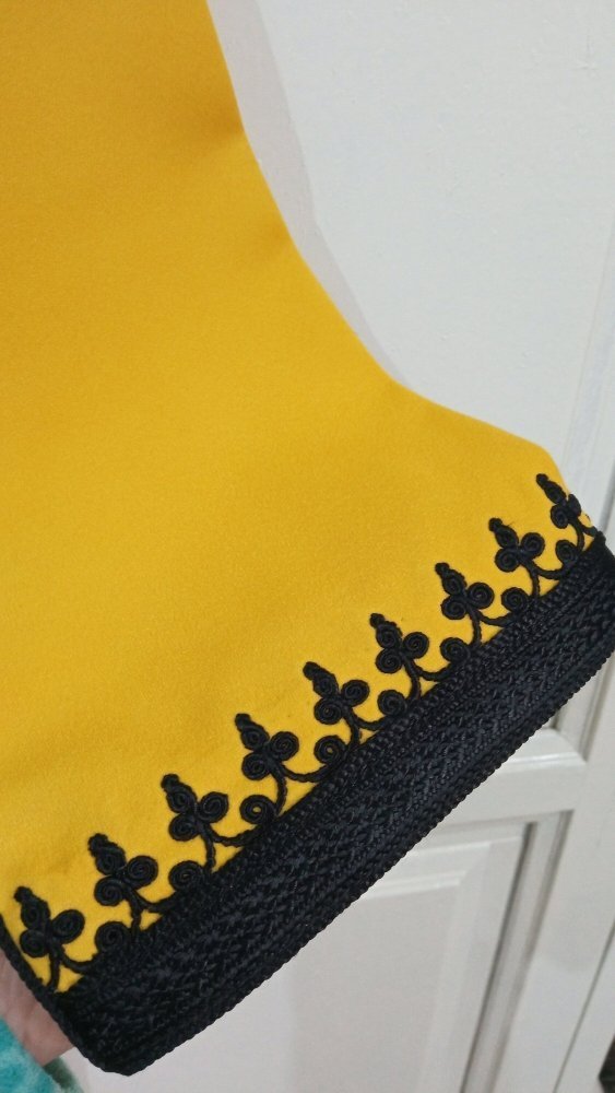 Yellow and Black Moroccan Caftan - Heritage Handmade